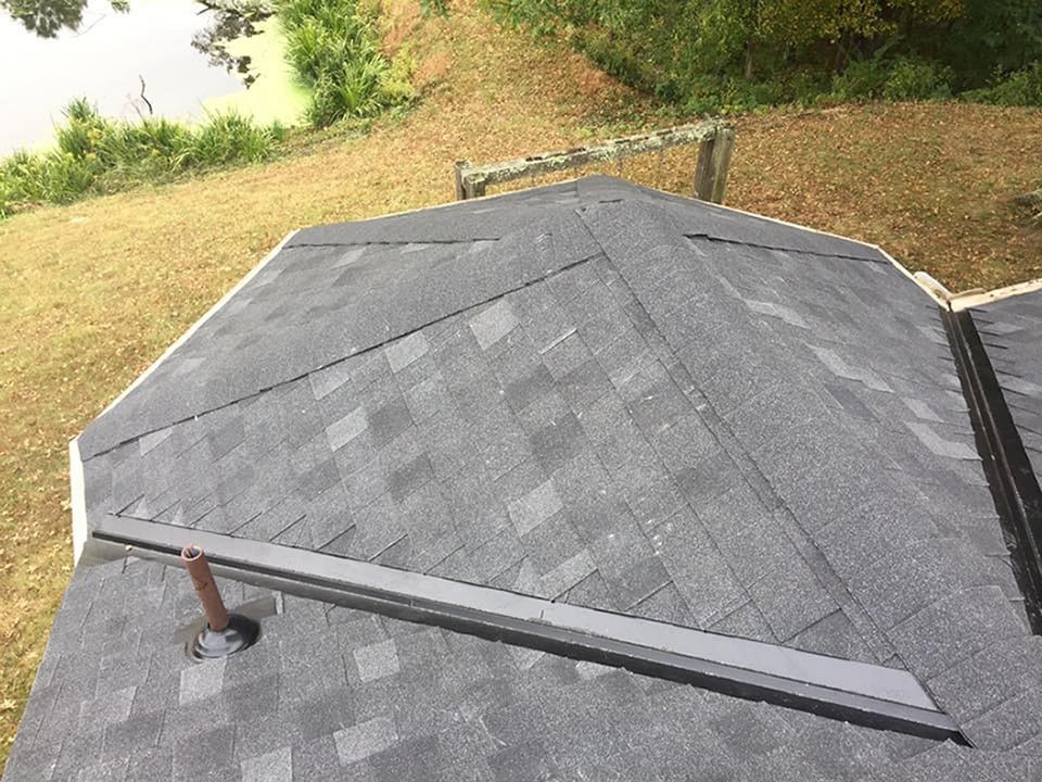 An example of roof flashing