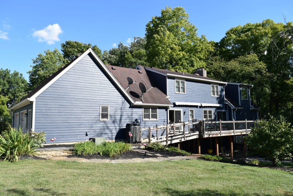 A home in Mason, Ohio with new James Hardie siding installed by EMA Construction