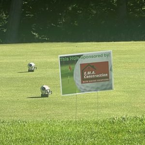 The hole sponsored by EMA Construction at the Anthony Munoz Foundation Hall of Fame Golf Classic